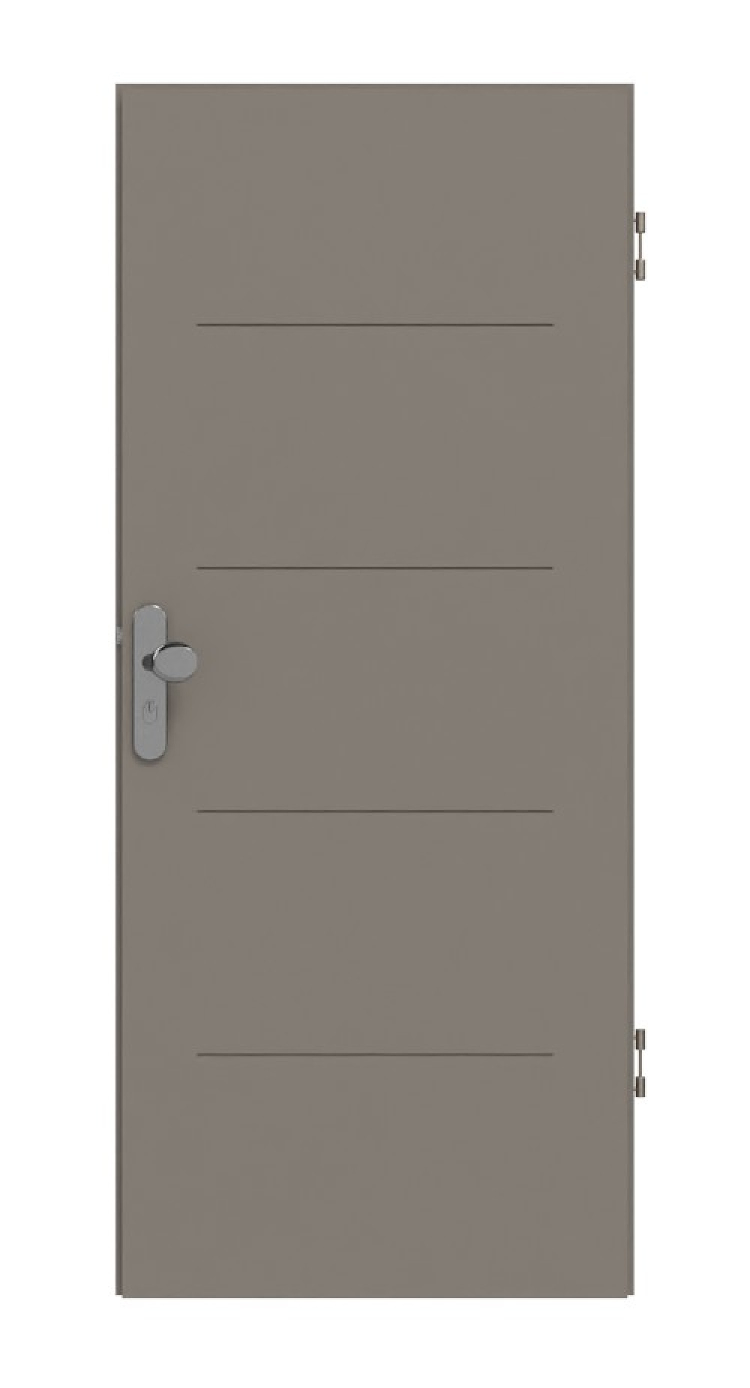 HÖRMANN Wohnungseingangstür Groove 14 Taupe RAL 7048 Lack DesignLine