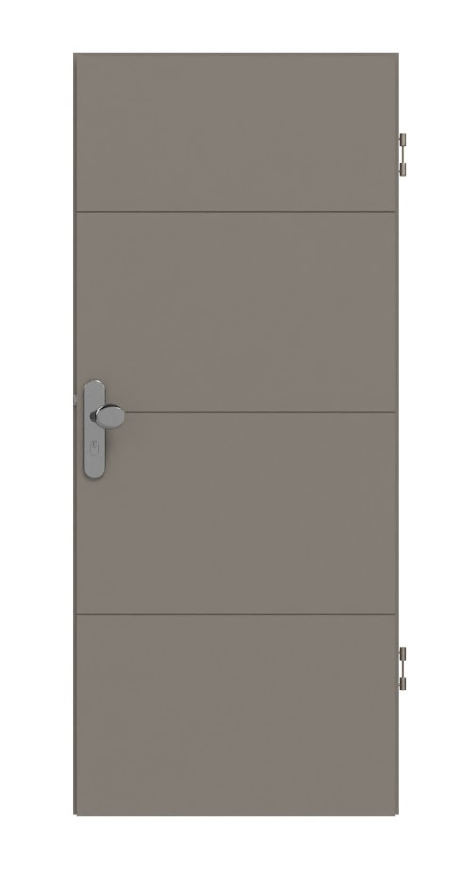 HÖRMANN Wohnungseingangstür Groove 34 Taupe RAL 7048 Lack DesignLine