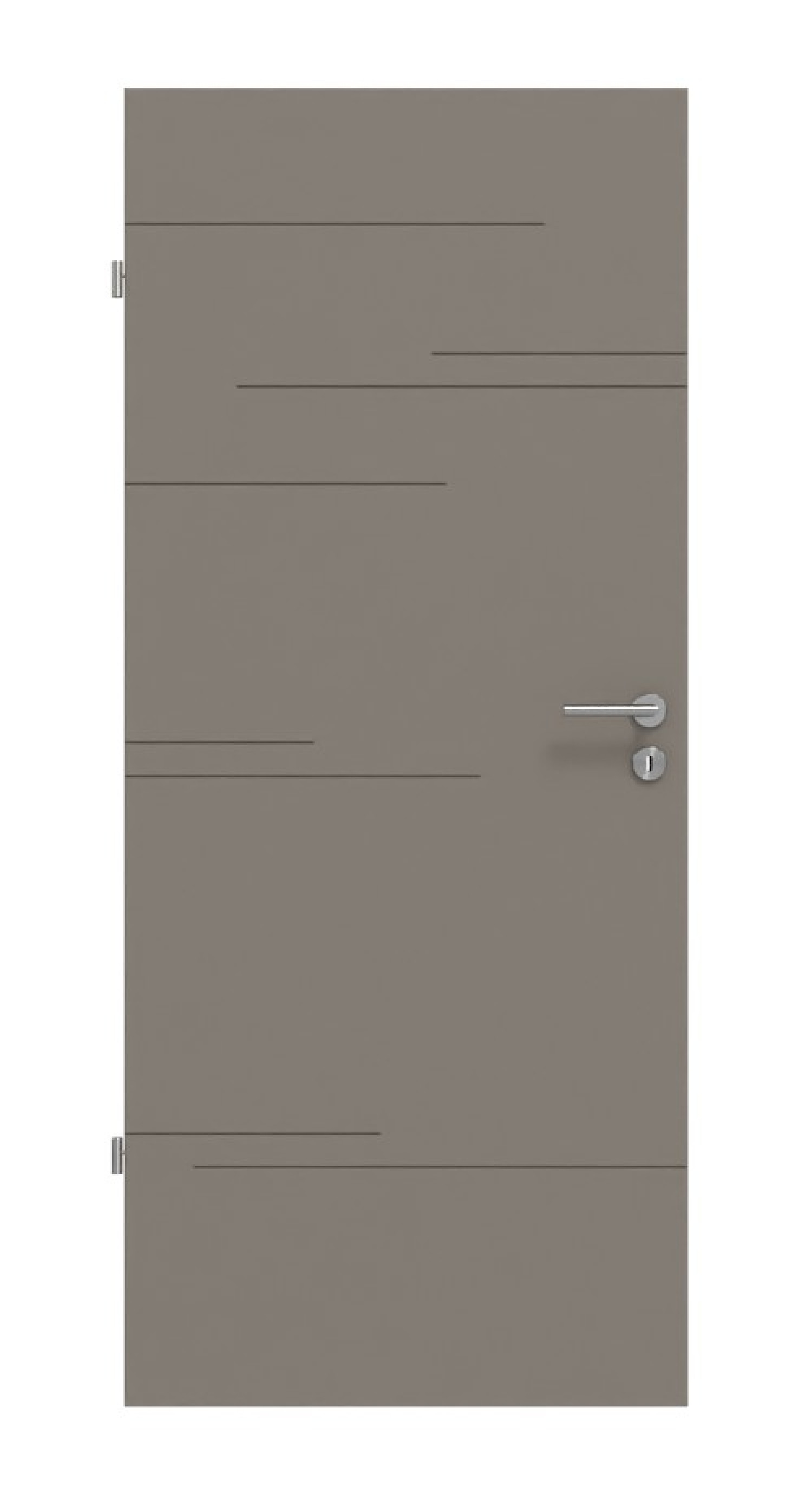 Frontansicht von Groove 50 DesignLine Lack Taupe RAL 7048 Innentür - Hörmann