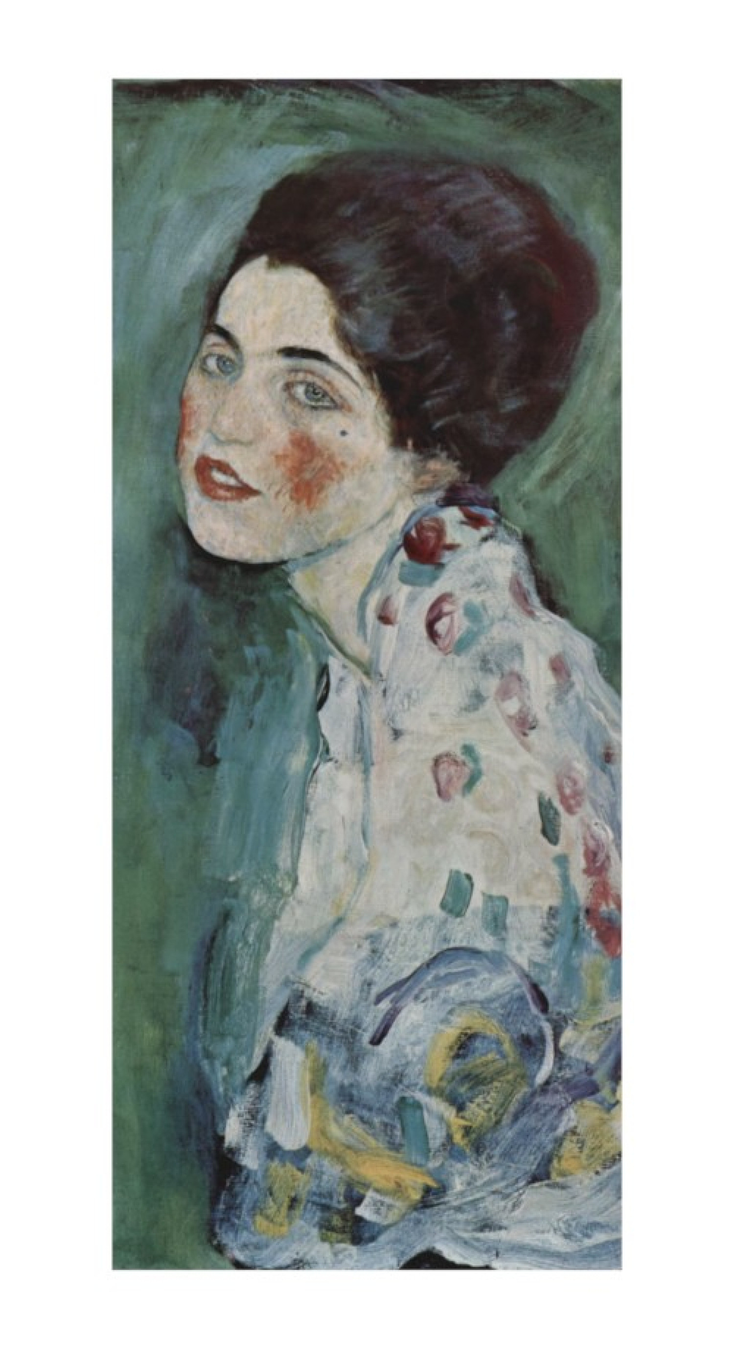 Gustav Klimt Reproduktion auf eigener Innentür Porträt einer Dame