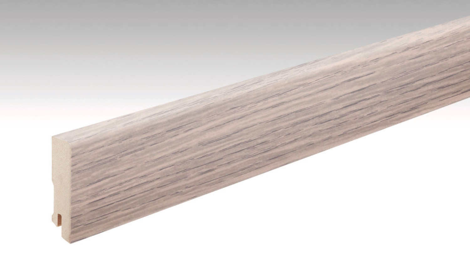 Eiche Cremeweiße Echtholzfurnierte Fußleiste Profil 15 MK (2380 x 16 x 60 mm) - MEISTER