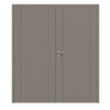 HÖRMANN Doppelflügeltür Groove 16 Taupe RAL 7048 Lack DesignLine mit Zarge