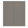 HÖRMANN Doppelflügeltür Groove 39 Taupe RAL 7048 Lack DesignLine mit Zarge