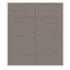 HÖRMANN Doppelflügeltür Groove 50 Taupe RAL 7048 Lack DesignLine mit Zarge