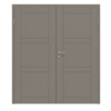 HÖRMANN Doppelflügeltür Groove 89 Taupe RAL 7048 Lack DesignLine mit Zarge