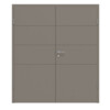 HÖRMANN Doppelflügeltür Groove 93 Taupe RAL 7048 Lack DesignLine mit Zarge