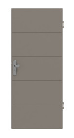 Frontansicht von Groove 15 ProLine Lack Taupe RAL 7048 Wohnungseingangstür - Hörmann