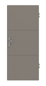 Frontansicht von Groove 31 ProLine Lack Taupe RAL 7048 Wohnungseingangstür - Hörmann