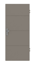 Frontansicht von Groove 34 ProLine Lack Taupe RAL 7048 Wohnungseingangstür - Hörmann