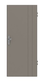 Frontansicht von Groove 39 ProLine Lack Taupe RAL 7048 Wohnungseingangstür - Hörmann