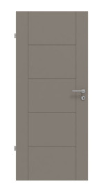 Frontansicht von Groove 13 ProLine Lack Taupe RAL 7048 Innentür - Hörmann