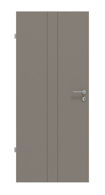 Frontansicht von Groove 23 ProLine Lack Taupe RAL 7048 Innentür - Hörmann