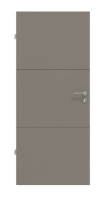 Frontansicht von Groove 31 ProLine Lack Taupe RAL 7048 Innentür - Hörmann