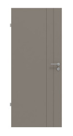 Frontansicht von Groove 44 ProLine Lack Taupe RAL 7048 Innentür - Hörmann