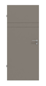 Frontansicht von Groove 78 ProLine Lack Taupe RAL 7048 Innentür - Hörmann