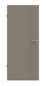 Frontansicht von Groove 85 ProLine Lack Taupe RAL 7048 Innentür - Hörmann