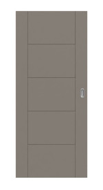 Frontansicht von Groove 13 ProLine Lack Taupe RAL 7048 Schiebetür - Hörmann