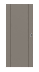 Frontansicht von Groove 16 ProLine Lack Taupe RAL 7048 Schiebetür - Hörmann