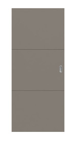 Frontansicht von Groove 31 ProLine Lack Taupe RAL 7048 Schiebetür - Hörmann