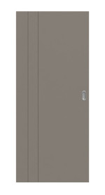 Frontansicht von Groove 39 ProLine Lack Taupe RAL 7048 Schiebetür - Hörmann