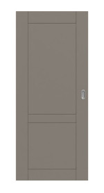 Frontansicht von Groove 92 ProLine Lack Taupe RAL 7048 Schiebetür - Hörmann