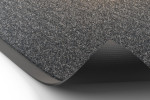 Detailbild mit Ansicht von Ober- und Untermaterial von Fußmatte Work 740 grau - Entrada