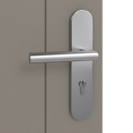 Detailansicht der Oberfläche von Groove 13 ProLine Lack Taupe RAL 7048 Wohnungseingangstür - Hörmann