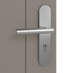 Detailansicht der Oberfläche von Groove 44 ProLine Lack Taupe RAL 7048 Wohnungseingangstür - Hörmann