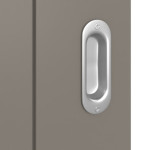 Detailansicht der Oberfläche von Groove 13 LA 24 mittig ProLine Lack Taupe RAL 7048 Schiebetür - Hörmann