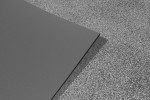 Detailansicht von Ober- und Untermaterial von Fußmatte ColourLine 012 grau - Entrada