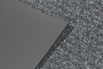 Detailansicht von Ober- und Untermaterial von Fußmatte Work 740 grau - Entrada