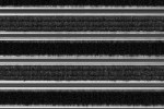 Detailaufnahme von Top-Ansicht von Aluprofilmatte KLASSIK Rips T03PP anthrazit / Brush BL01 schwarz - Entrada