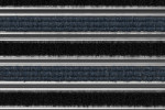 Detailaufnahme von Top-Ansicht von Aluprofilmatte KLASSIK Rips T06PP blau/grau / Brush BL01 schwarz - Entrada