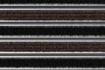 Detailaufnahme von Top-Ansicht von Aluprofilmatte KLASSIK Rips T08PP braun / Brush BL01 schwarz - Entrada