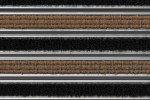 Detailaufnahme von Top-Ansicht von Aluprofilmatte KLASSIK Rips T11PP kokos / Brush BL01 schwarz - Entrada