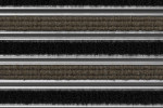Detailaufnahme von Top-Ansicht von Aluprofilmatte KLASSIK Rips T12PP sand / Brush BL01 schwarz - Entrada