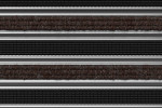 Detailaufnahme von Top-Ansicht von Aluprofilmatte KLASSIK Rips T08PP braun / Safe R01V schwarz - Entrada