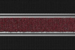Detailaufnahme von Top-Ansicht von Aluprofilmatte ROYAL Rips T09PP rot / Safe R01V schwarz - Entrada