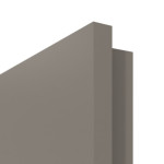 Detailansicht der eckigen Kante von Groove 13 ProLine Lack Taupe RAL 7048 Wohnungseingangstür - Hörmann