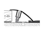 Zeichnung von Schraub-Ausgleichschiene aus Edelstahl (90cm) - Interio