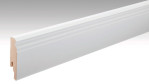 Neutrale, weiße Fußleiste Profil 11 PK (2380 x 18 x 80 mm) - MEISTER