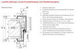 technische Zeichnung von Brandschutz Stahlumfassungszarge zweiteilig T90 - Schörghuber